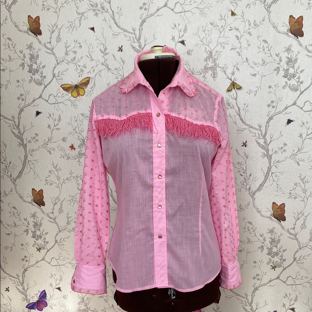 Pink Western Fringe Shirt